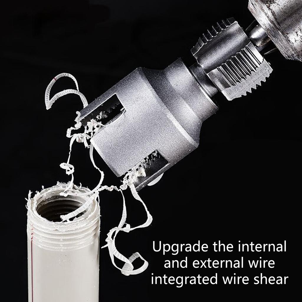 Kit Multi-Dimensiune Reutilizabil pentru Filetat Țevi PVC pentru Mașină de Găurit Electrică Unealtă Reutilizabilă pentru Instalații Sanitare Potrivită pentru Reparații Casnice