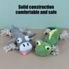 Squeaky Plush Dog Toy Stuffed Animal Dog Chew Toy Rope Knot Interactive Tug-of-War Toy for Puppies Adult Dogs Teeth Cleaning Training