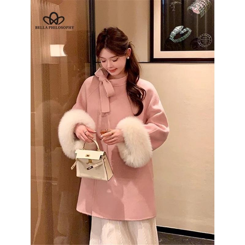 Плащ двухсторонний кашемировый пальто для женщин осень и зима новый усовершенствованный — фото 7