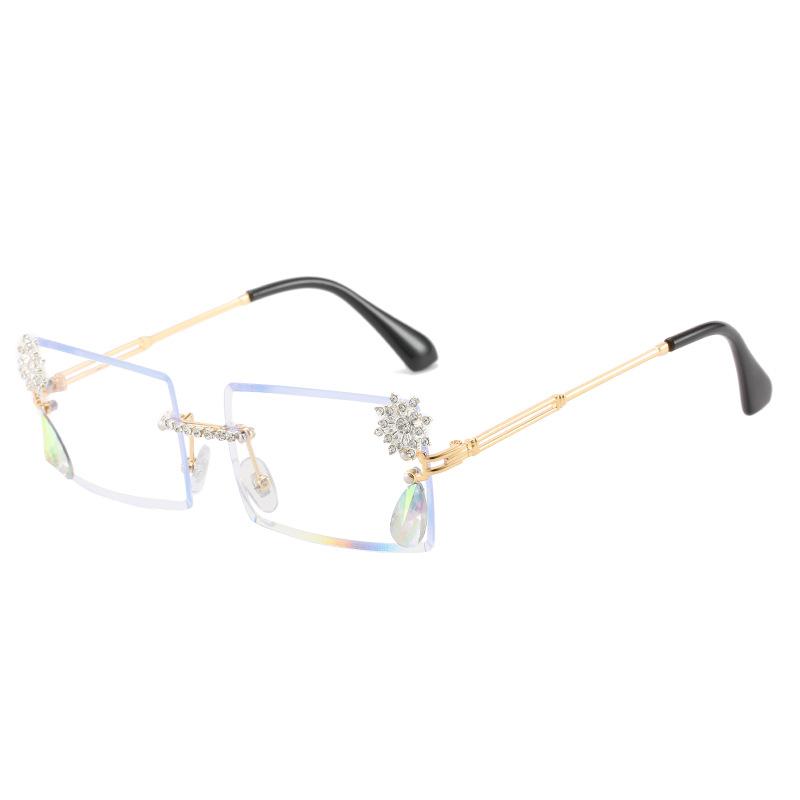 Personalized Diamond-Encrusted Sunglasses, Personalized Small Square Glasses, Sunglasses For Women