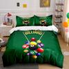 Set de Bolas y Tacos de Billar Múltiples Tamaños Habitación Infantil y de Adultos Exquisito Juego de Ropa de Cama de 3 Piezas, Regalo