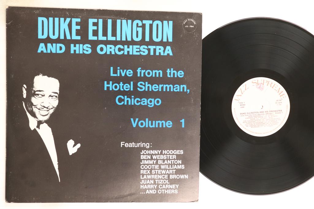 LP Record DUKE ELLINGTON & HIS ORCHESTRA - Live From The Hotel Sherman Chicago JS704 Jazz Supreme 1982 US Jazz Used