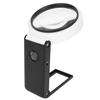 Factory Cheap 110mm 3.5X / 25X LED Folding Desktop Magnifying Glass For Reading Antique Jewelry Identification