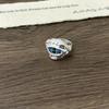 Korean Style Blue Eye Finger Buckle Geometric Gothic Rings Retro Demon Eye Rings  Couple