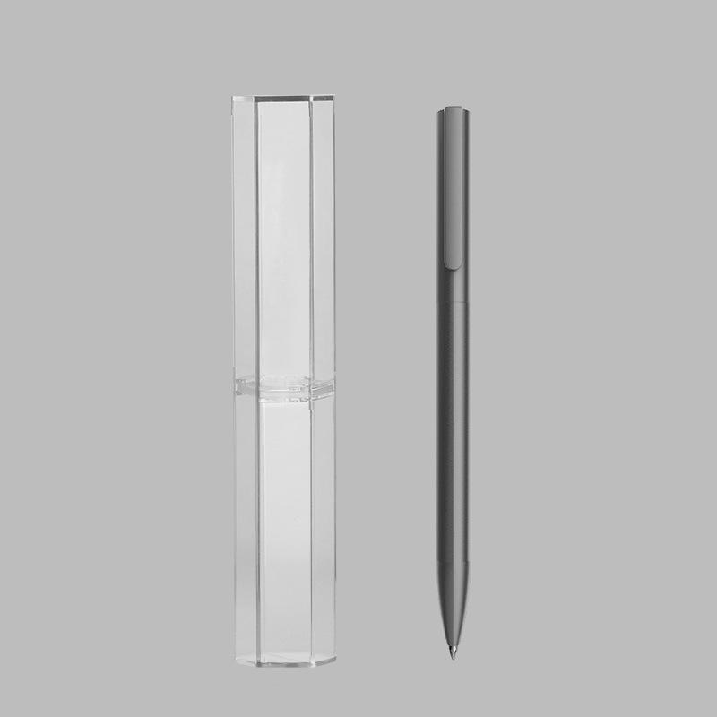 Caneta Gel Metálica Rotativa Beifa - Preta 0.5mm, Elegante Presente de Assinatura