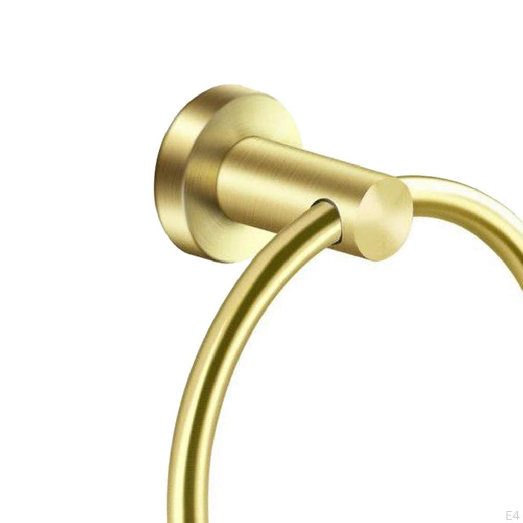 Bathroom Round Towel Holder Rings Bath Hand Circle Door Hanger Towels Rack Heavy