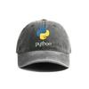 Neue Computer Programmierer Sprache Python Baseballkappen Used Look Hüte Kappe Unisex Damen Retro Outdoor Sommer Verstellbare Mütze