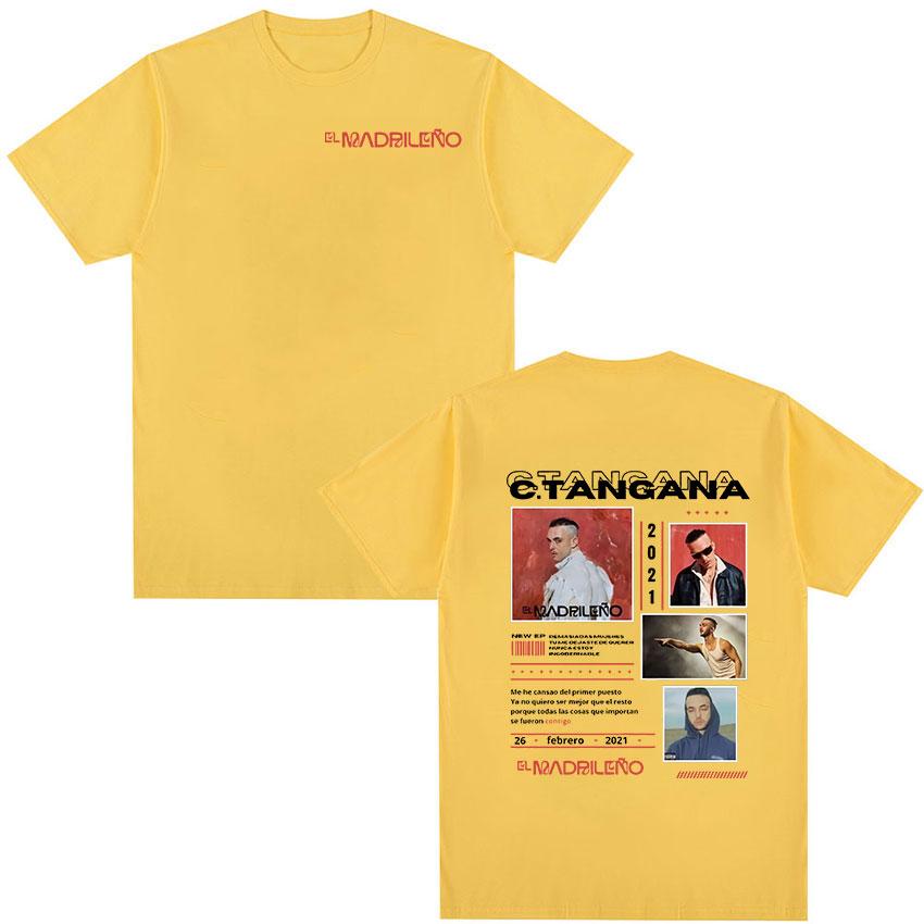 Rapper C TANGANA Album T Shirts Unisex Women ONeck Hip Hop Punk Gothic Short Sleeve Tshirt Cozy High Quality 100 Cotton Tshirts