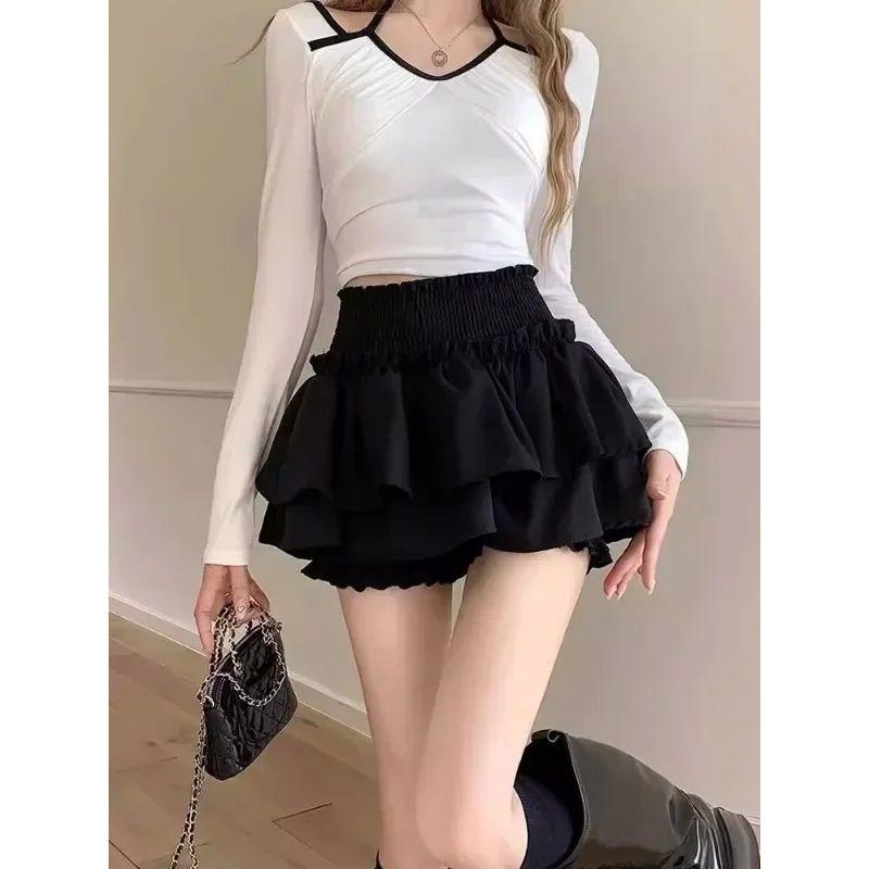 High Waisted Cake Puffy Short Skirt Pants High Waist Cake Puffy Short Pantskirt