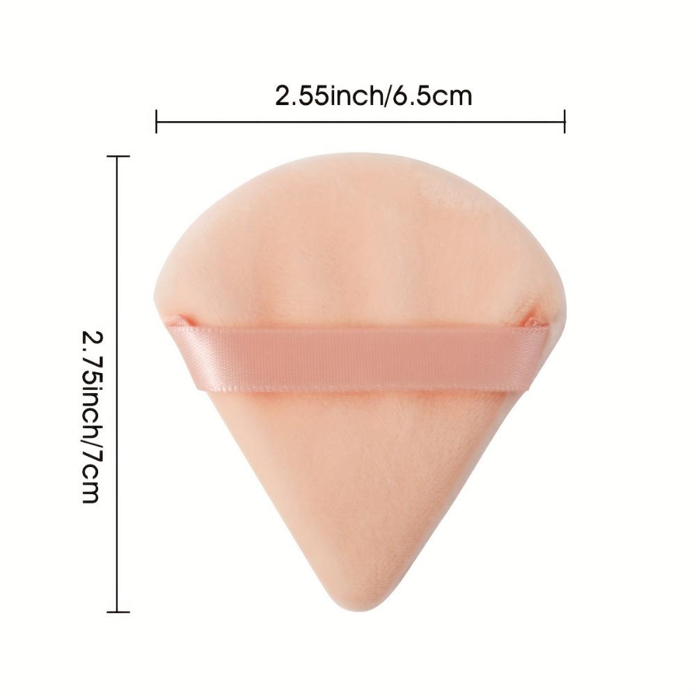 Set de 3 pufuri tip evantai, puf moale din catifea cu bretele, instrumente de machiaj facial perfecte pentru artiștii de machiaj începători