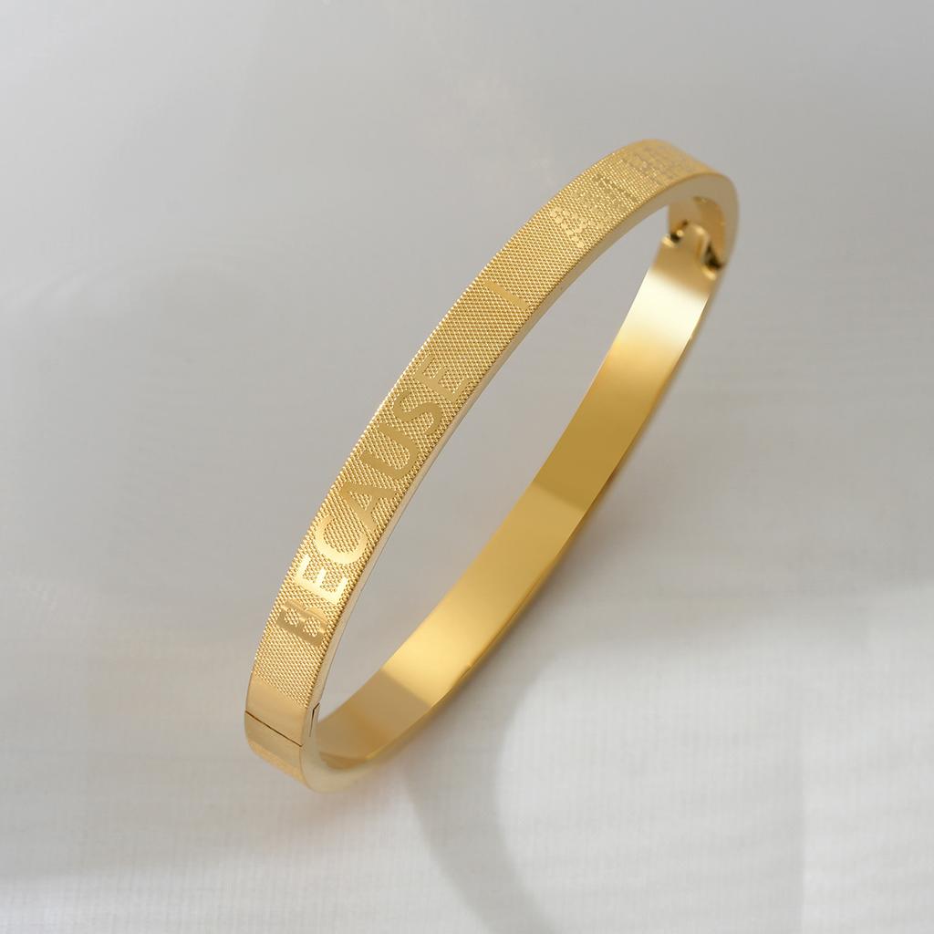 New titanium steel bracelet creative corrosion blessing grid pattern buckle couple bracelet stainless steel decoration