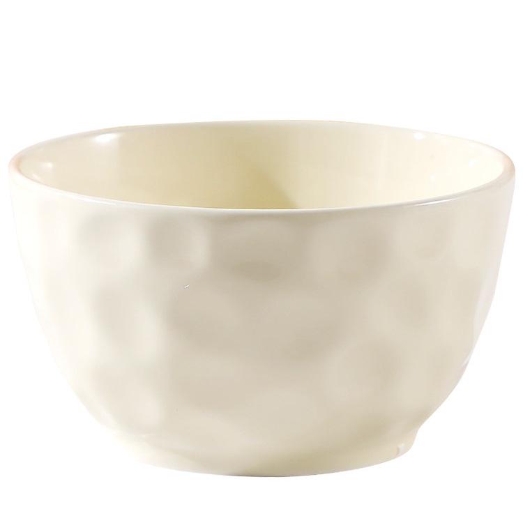10-Piece Ceramic Bowl Set: 4.75" Rice, Soup, Noodle, Fruit Bowls - Simple Solid Colors