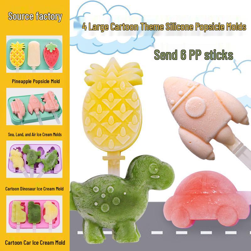 Silicone Popsicle Ice Cream Mold - Creative Household Ice Pop Box