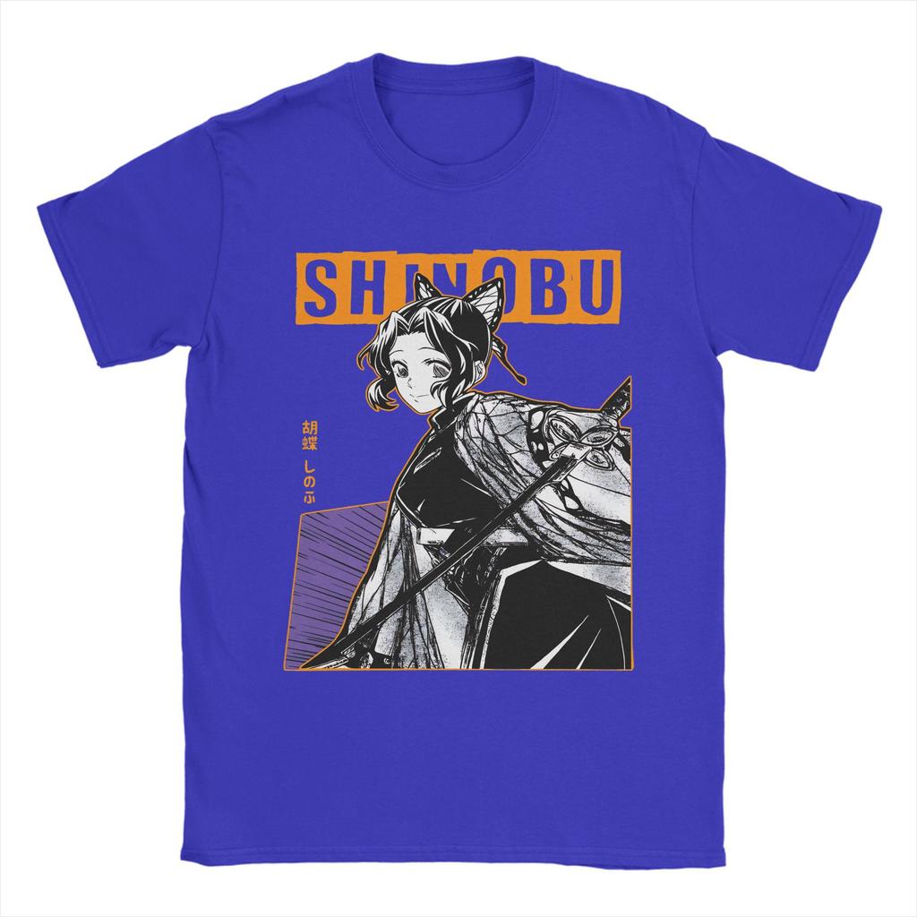 Kochou Shinobu 100% Cotton T Shirt For Couple Summer  Streetwear T-Shirts O-Neck Trending Tee Shirt Oversized Print Tops