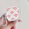 Clear Earphone Cases Cover With Hook Case For Samsung Galaxy Buds 2 3 FE Live 4 Pro 2Pro 3Pro 4Pro Pink Heart