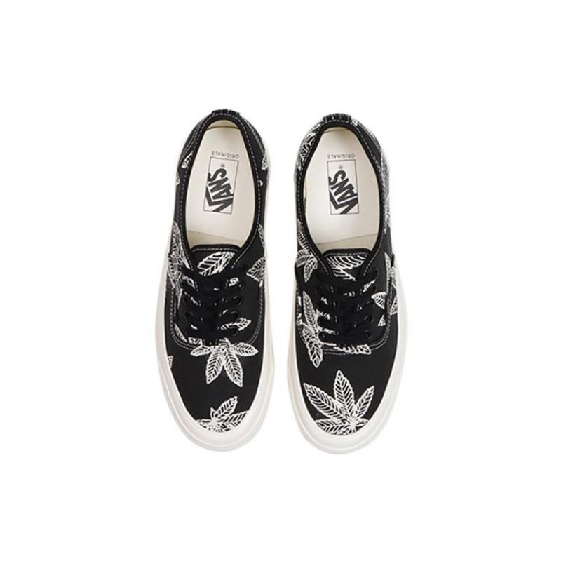 Vans Authentic LX Low Top Unisex Skate Shoes Black White VN0A4BV94JN