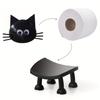 Cat Toilet Roll Holder, Toilet Paper Holder, Funny Toilet Paper Holder, Bathroom Decor, 3D Printed Black-Cat Loo Roll Holder,Paper Towel Roll Storage