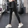 Pantalon Jupe de Yoga Taille Haute pour Femme - Amincissant, Soie Glacée Respirante, Style Deux Pièces pour la Course et le Fitness