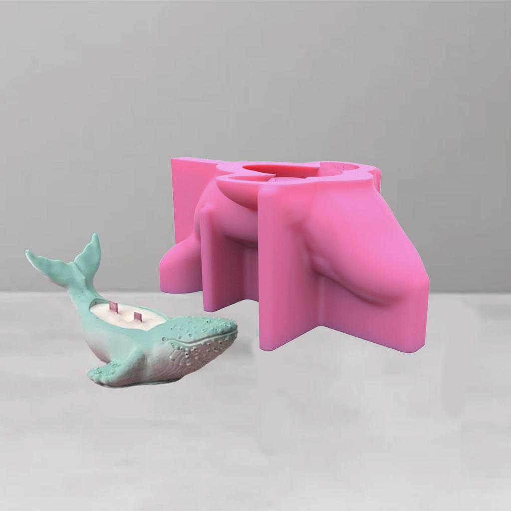 Whale Planter Resin Mold Flower Pots Cement Mold Candle Holder Molds Epoxy Castings Silicone Mould Concrete Plaster Mold