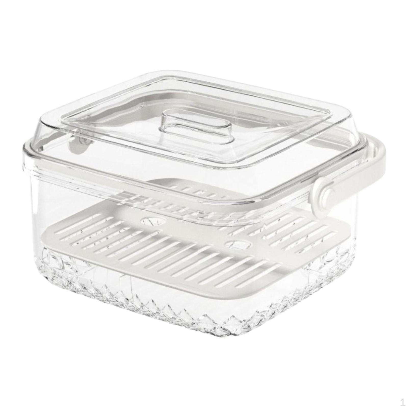 Ящик для хранения охлажденных фруктов Прозрачный контейнер Органайзер для еды для мероприятий на открытом воздухе 21cmx19cmx13cm 1749₽