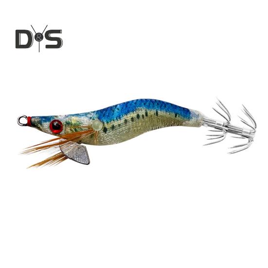 7CM/4.6G Luminous Shrimp Bait with Squid Jig Hook Sinker Realistic Bionic Artificial Lure Saltwater Freshwater Bass Walleye Trout Fishing Accessories