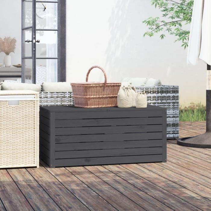 VidaXL Boîte de jardin gris 101x50,5x46,5 cm bois massif de pin 823950
