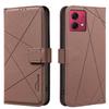 For Motorola Moto G84 5G Case BINFEN COLOR BF35 Geometry Imprinted Leather Phone Cover RFID Blocking Wallet Stand