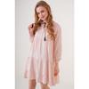 Robe Volanté - Rose Poudré - Taille 42 - Femme - Adulte