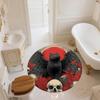 Winged Black Cat,Round Area Rug,Carpet Rug for Living Room Bedroom Sofa Playroom Decor,Non-slip Floor Mat
