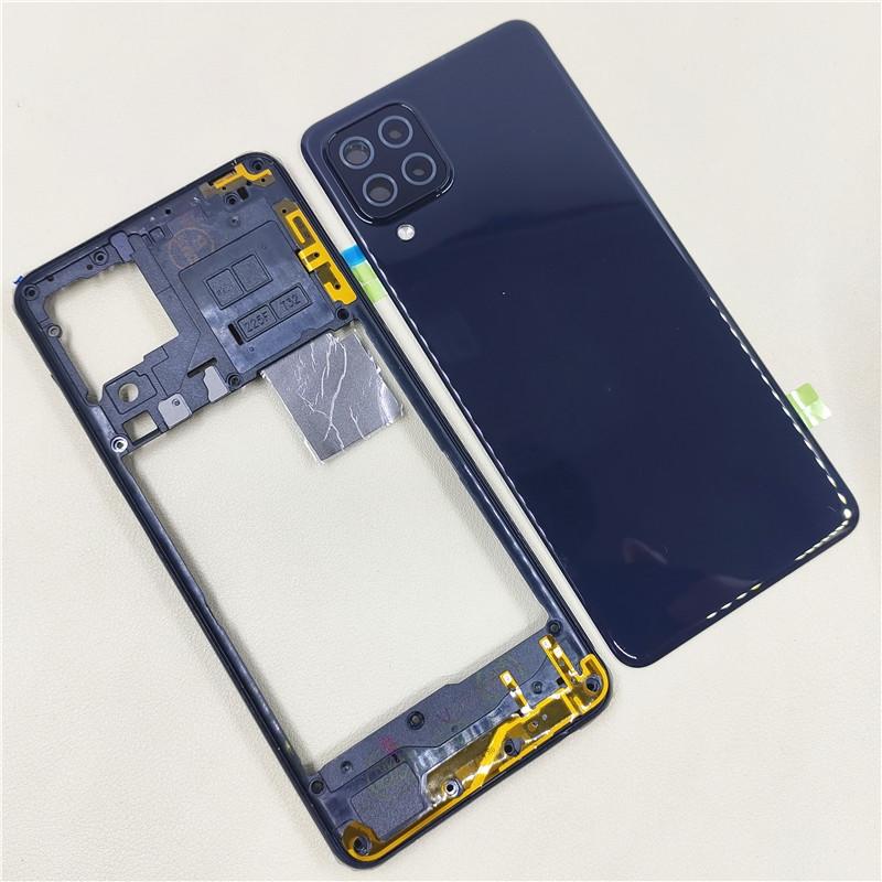 Full Housing Case For Samsung Galaxy A22 4G A225 Middle Frame + Battery Back Cover Rear With Camera Lens Repair Parts