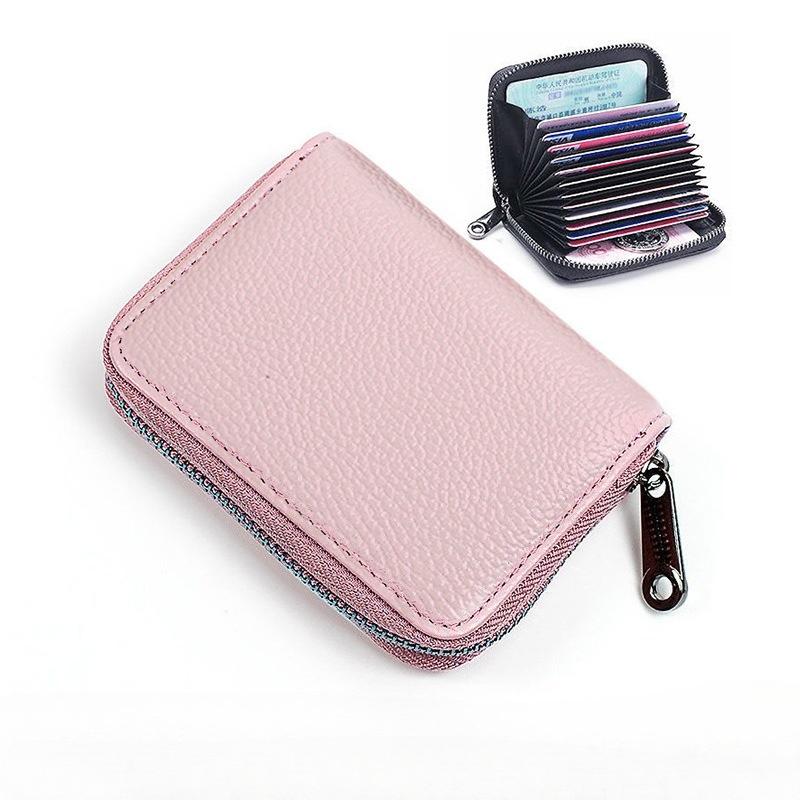 Portafoglio Portatessere da Uomo con Zip in Pelle PU a Fisarmonica Custodia per Carte di Credito Grande Capacità Portamonete con Blocco RFID con 14 Slot per Carte