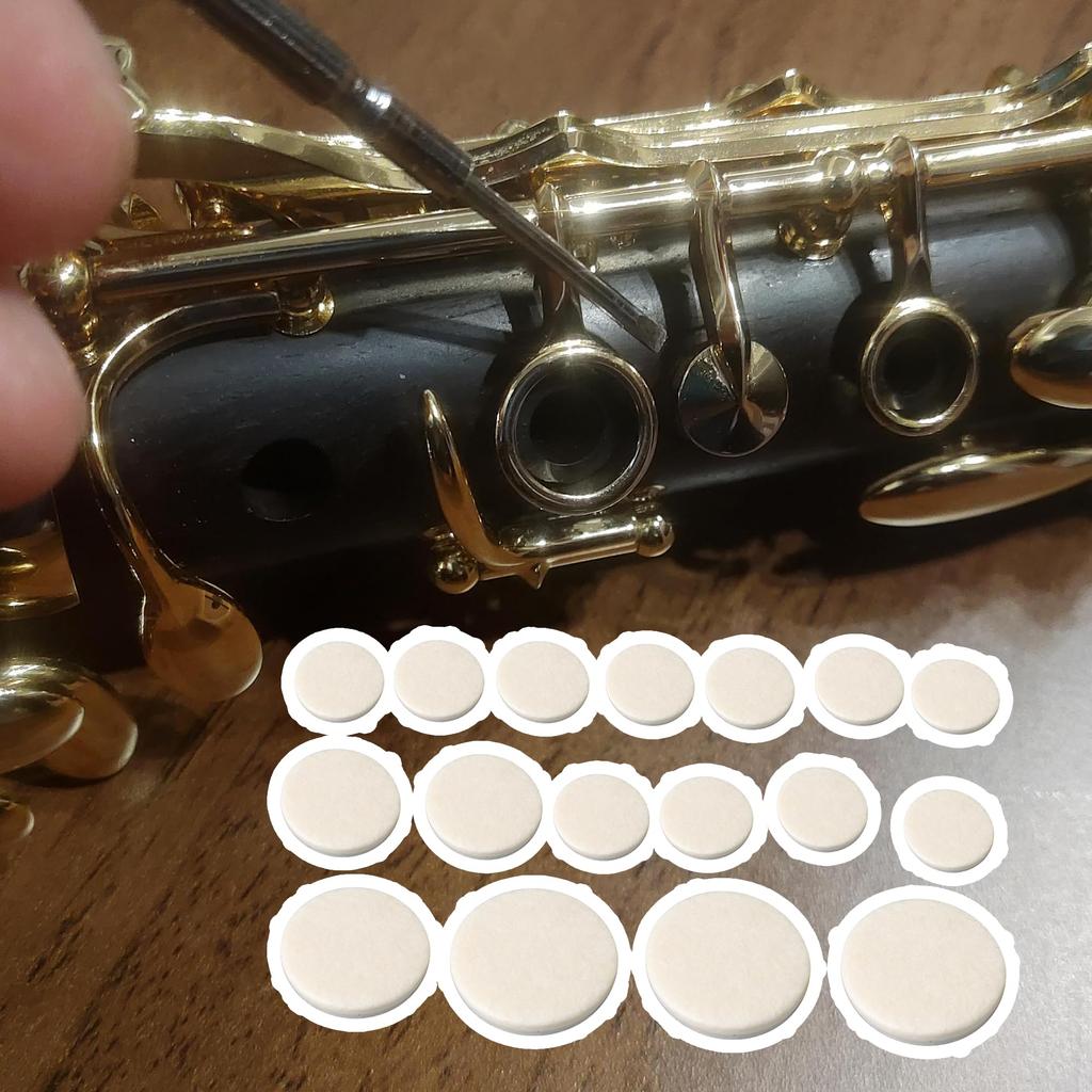 Yibuy Clarinet Flute White Pads 17pcs 9-16mm