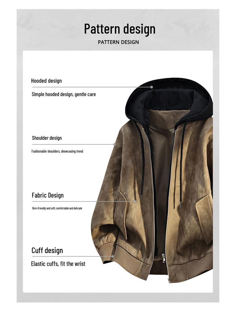 Men's Faux Two-Piece PU Leather Jacket: Windproof, Loose Fit, Youth Style for Autumn/Winter