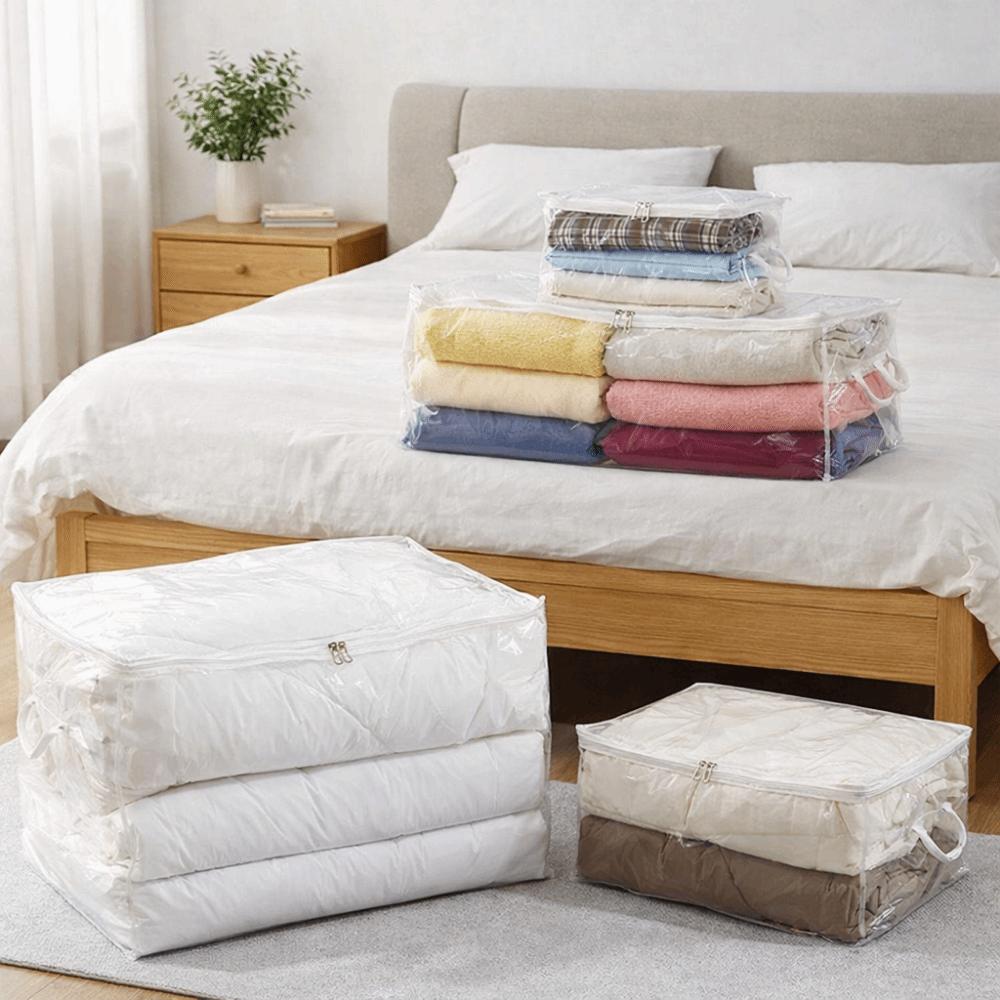 Large Capacity Clear Quilt Storage Bag Dust-proof Sweater Storage Bag Clothes Storage Bag  Wardrobe