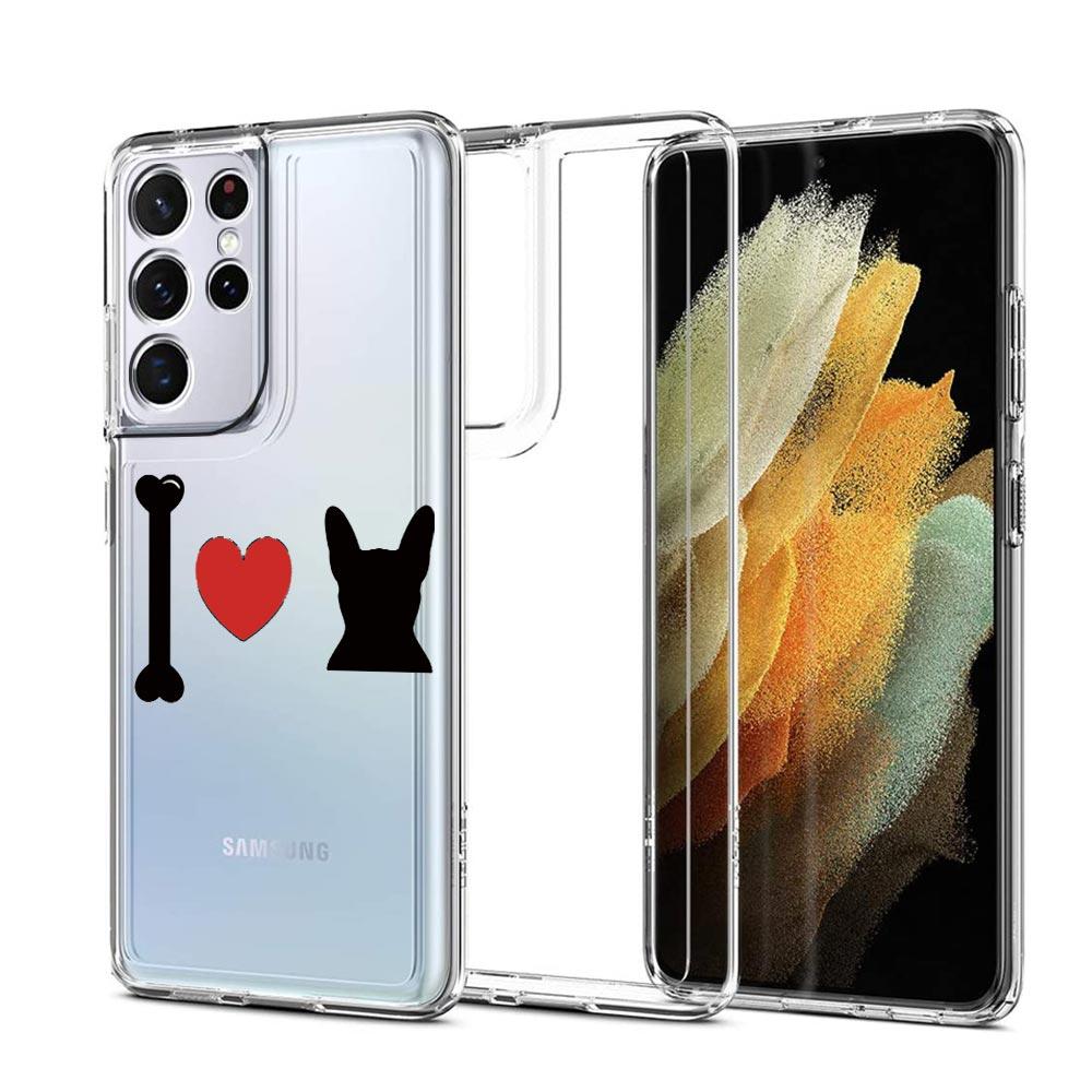French Bulldog Phone Case For Samsung Galaxy S23 S22 Ultra S20 S21 FE 5G S10 S10E S9 S8 Plus 4G Soft Silicone Clear Cover Couqe