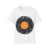 T-shirt con schizzo di album in vinile, Maglietta grafica musicale retrò, Top a vestibilità regolare