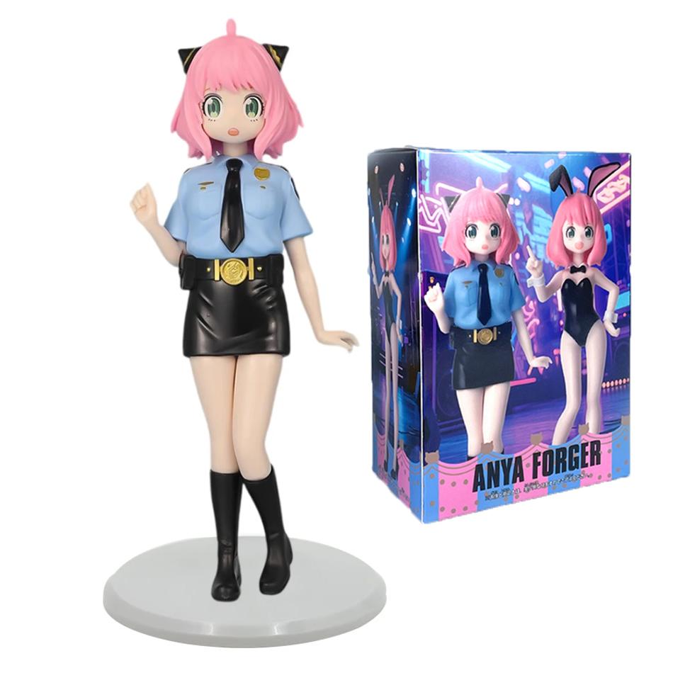 Police Uniform Bunny Girl Ania Handles Spies And Family Comics Anime American Girls Handle PVC Model Animation Accessories