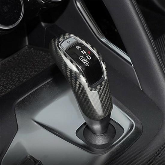 Real Hard Carbon Fiber Car Console Gear Shift Knob Sticker For Range Rover 15 16