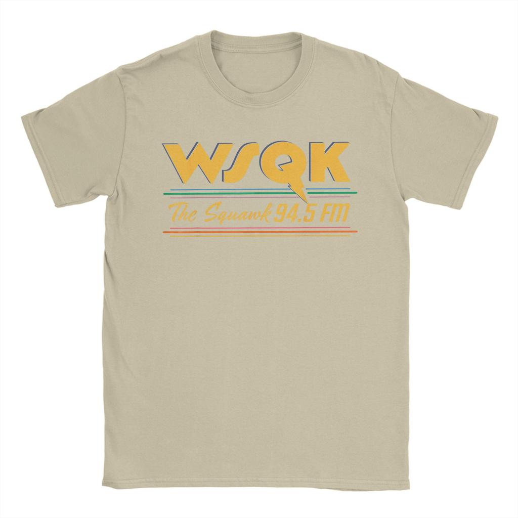 2026 Summer Season 5 WSQK The Squawk 94.5 FM Logo Retro Novel T-shirt Cotton Casual Plus Men's T-shirt StreetWear Y2K