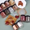 50g 12 Farben Spiegel Metall Textur Perlenpulver Seife Kerze Epoxidharz Form Perlenpigment DIY Schmuck Handwerk Herstellung Zubehör