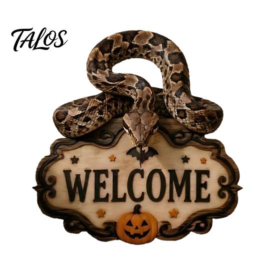 Haunted House Supplies Halloween Wooden Welcome Sign, Spooky Skull Frog Crow Witch Door Hanger, Hanging Plaque 2D Wall Sign for Home Party Decor