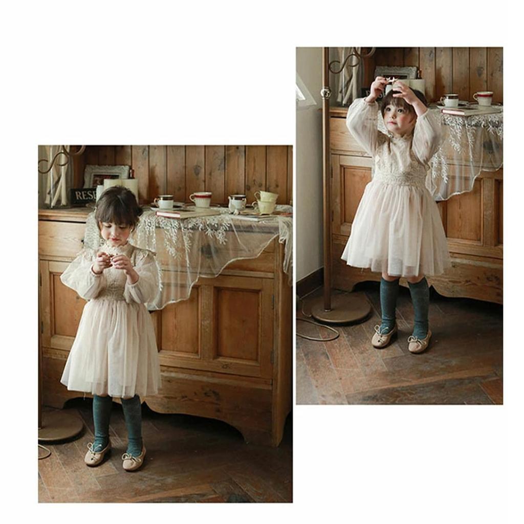 Cute Lace Skirt Princess Long Perfect for Piano Award Flower Girl Commemorative and as a 150cm [giminuo] Girls' Dress, Dress, Sleeves, Recitals,