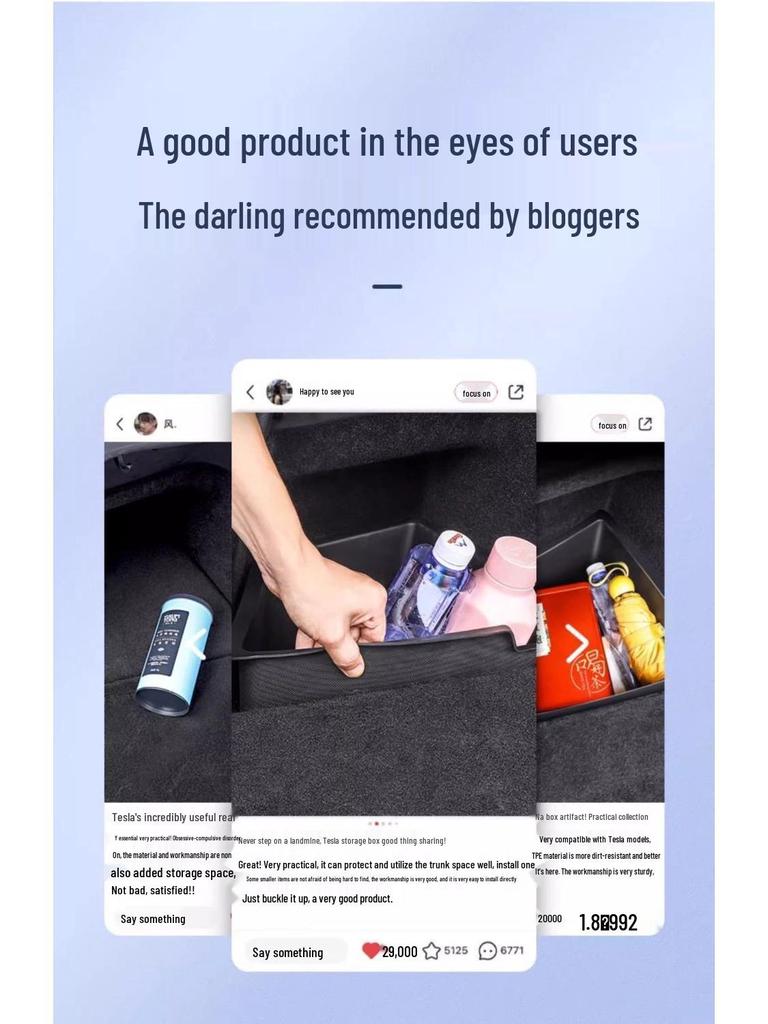 Tesla Model Y/3 Kofferraum Seitentasche Aufbewahrungsbox - Innenraum Modifikationszubehör