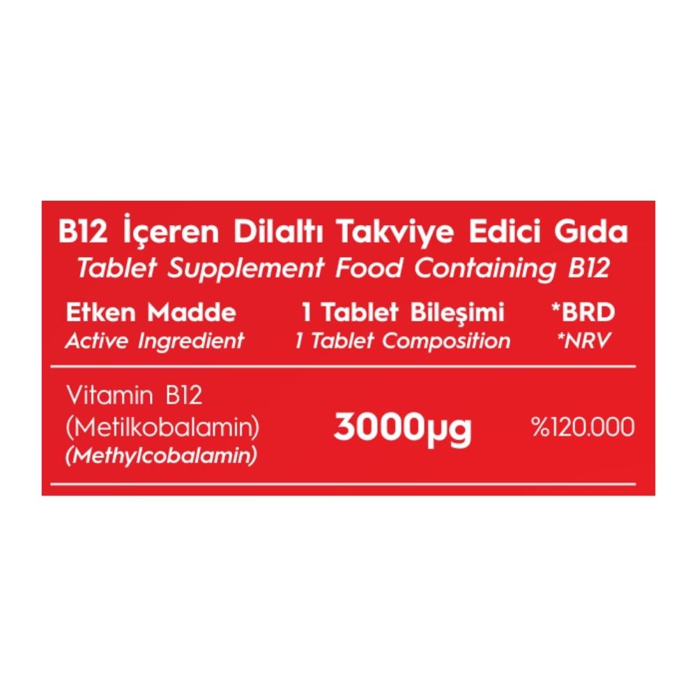 Senkavit B12 3000 Mcg Sublingual 60 Tablets Strawberry Flavored