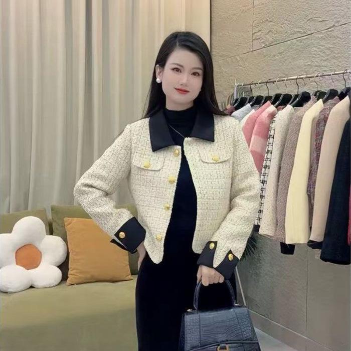 

Французская короткая куртка в стиле шик Осень/Зима 2025 - Новый дизайн M