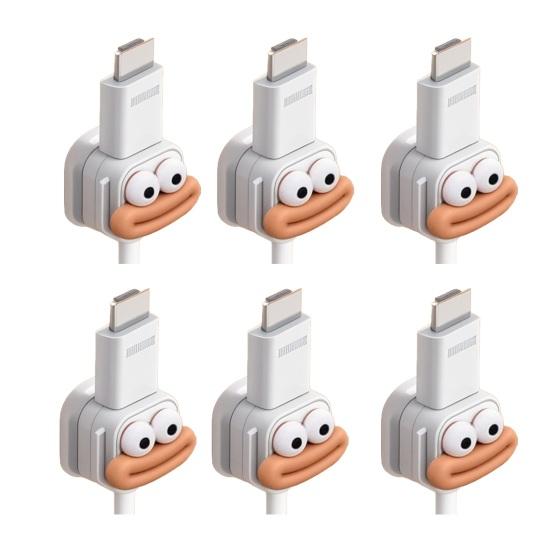 6/12Pcs Cartoon Magnetic Cable Organizer Clip Self-adhesive Home Office Desk Phone Charging Data Cord Holder Keeper Power Wire Management Clamp