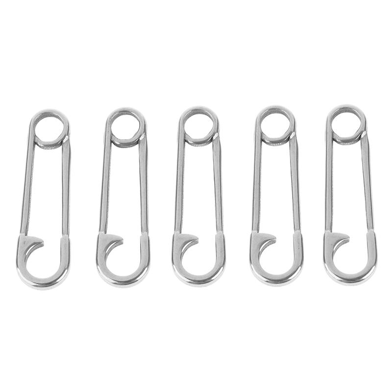 5Pcs Stainless Steel Paper Clip Shaped Pendant For Jewelry Making Supplies Diy Necklace Bracelet Connect Accessories