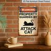 2D Flach, 1 Stück Vorsicht vor der schwarzen Katze Aluminium Kunstschild, Perfekt für Eine Lustige Wanddekoration für Außenbereiche, Wohnzimmer, Schlafzimmer, Badezimmer, Zuhause