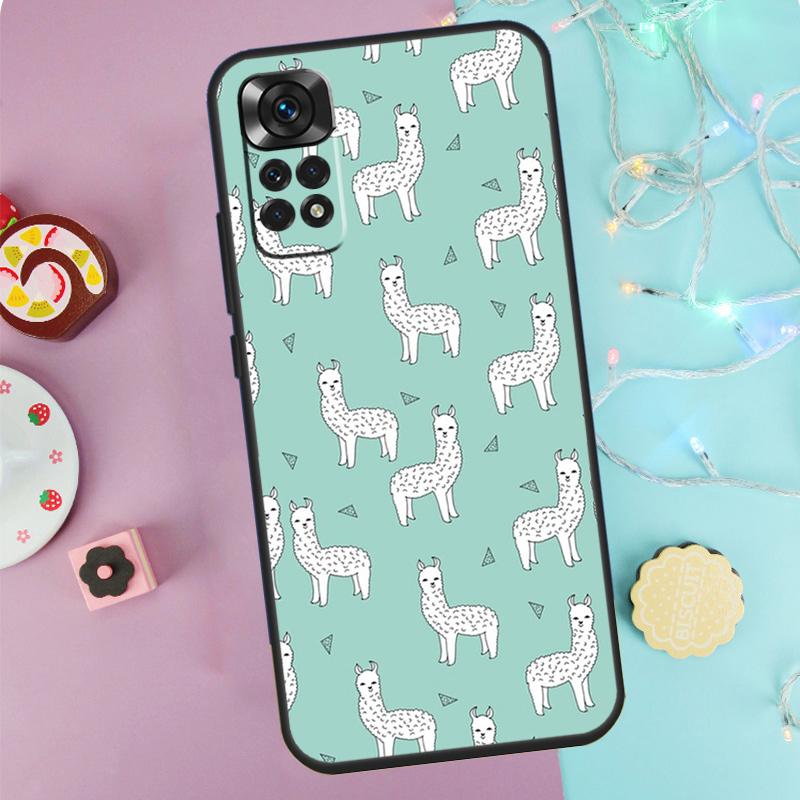 Cartoon Alpaca Llama Case For Xiaomi Redmi Note 9 10 11 12 13 14 Pro 9S 10S 11S 12S Redmi 14C 10C 12C 13C Cover