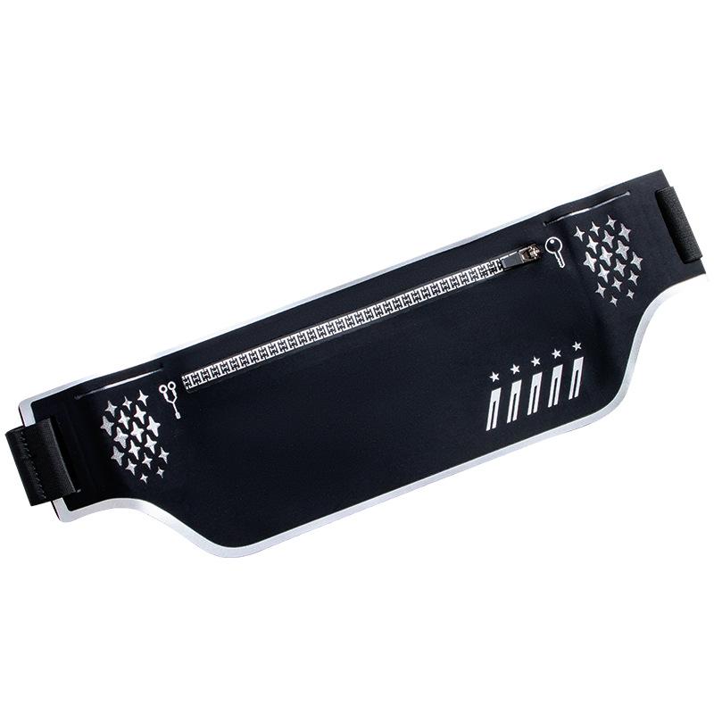 

Унисекс водонепроницаемая ультратонкая сумка на пояс для бега: Многофункциональный держатель для мобильного телефона большой емкости чёрный